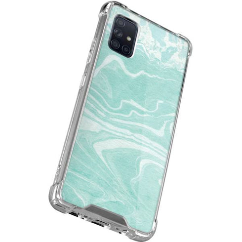 Mint Marbling Galaxy A71 5G Clear Case