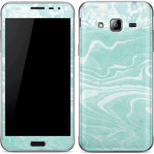 Mint Marbling Galaxy J3 Skin