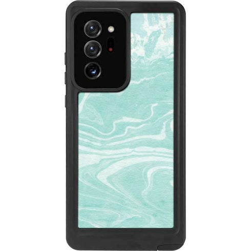 Mint Marbling Galaxy Note20 Ultra 5G Waterproof Case