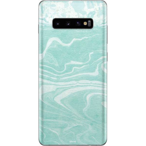 Mint Marbling Galaxy S10 Plus Skin