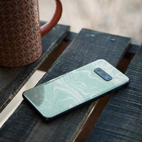 Mint Marbling Galaxy S10e Skin