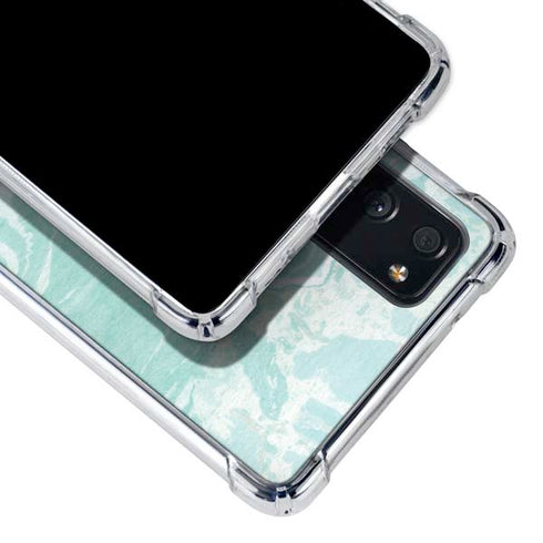Mint Marbling Galaxy S20 FE Clear Case