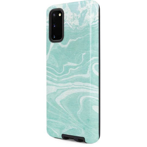Mint Marbling Galaxy S20 Pro Case