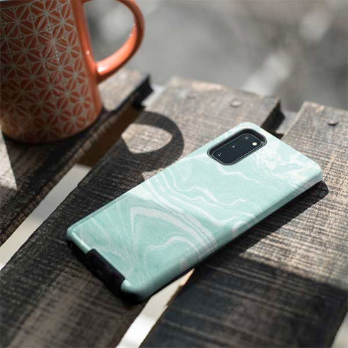 Mint Marbling Galaxy S20 Pro Case