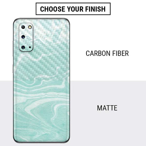 Mint Marbling Galaxy S20 Skin