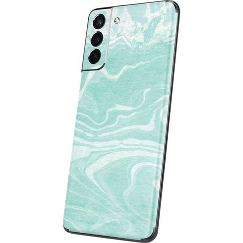 Mint Marbling Galaxy S21 5G Skin
