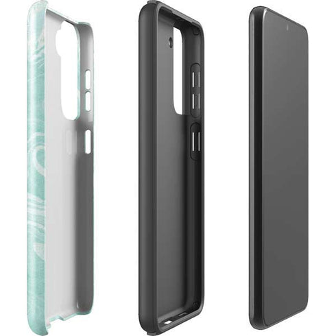Mint Marbling Galaxy S21 FE Pro Case