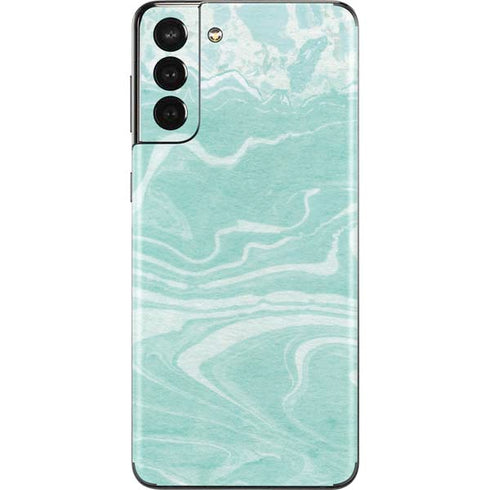 Mint Marbling Galaxy S21 Plus 5G Skin