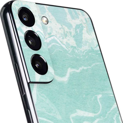 Mint Marbling Galaxy S22 Plus Skin