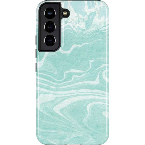 Mint Marbling Galaxy S22 Pro Case