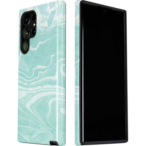 Mint Marbling Galaxy S22 Ultra Pro Case
