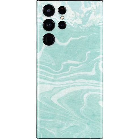 Mint Marbling Galaxy S22 Ultra Skin