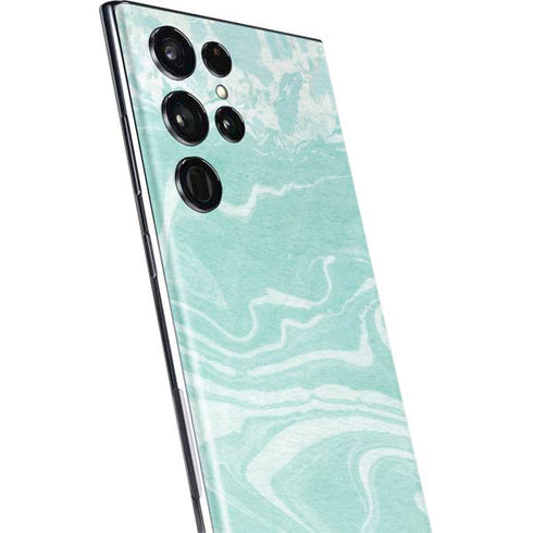 Mint Marbling Galaxy S22 Ultra Skin