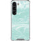 Mint Marbling Galaxy S23 Clear Case