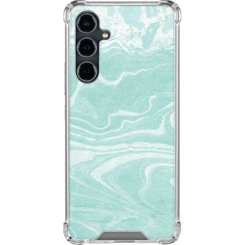 Mint Marbling Galaxy S23 FE Clear Case