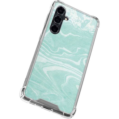 Mint Marbling Galaxy S23 FE Clear Case