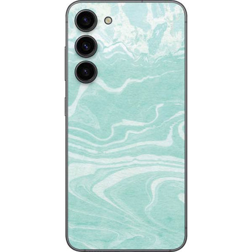 Mint Marbling Galaxy S23 Plus Skin