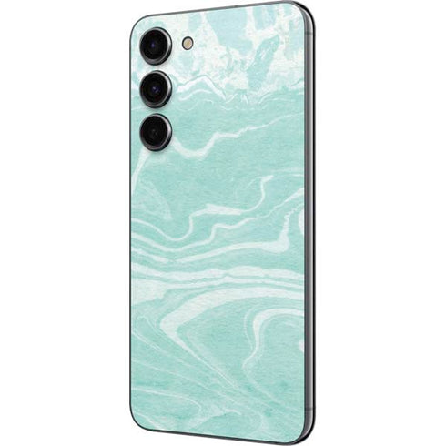 Mint Marbling Galaxy S23 Plus Skin