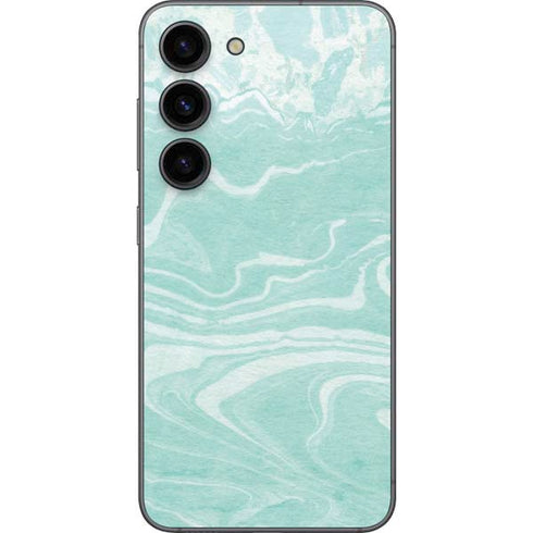Mint Marbling Galaxy S23 Skin