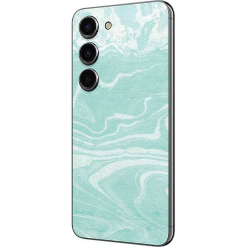Mint Marbling Galaxy S23 Skin