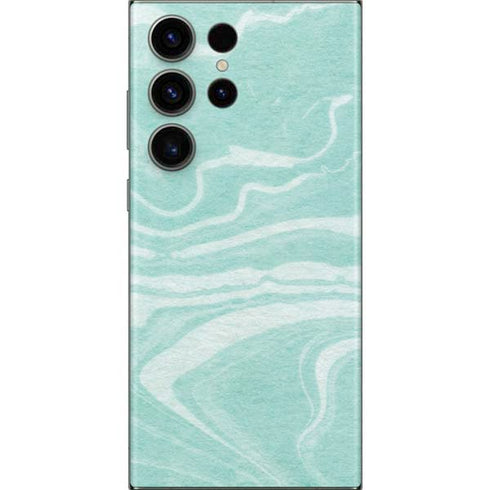 Mint Marbling Galaxy S23 Ultra Skin