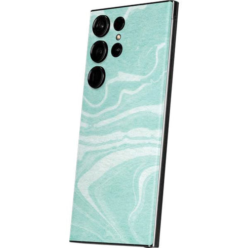 Mint Marbling Galaxy S23 Ultra Skin