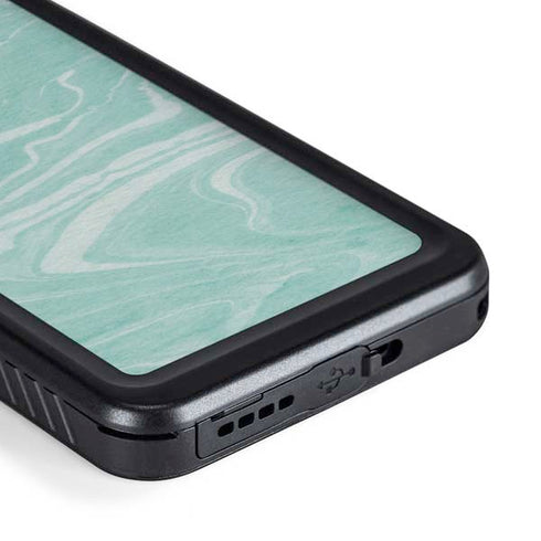 Mint Marbling Galaxy S23 Waterproof Case