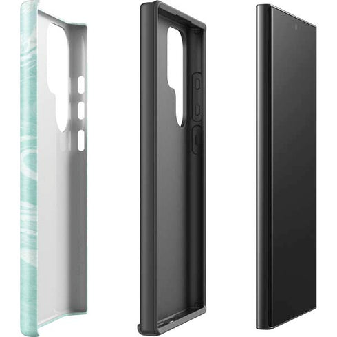 Mint Marbling Galaxy S24 Ultra Impact Case