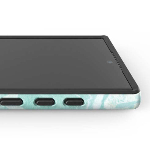 Mint Marbling Galaxy S24 Ultra Impact Case