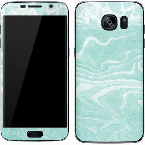 Mint Marbling Galaxy S7 Skin