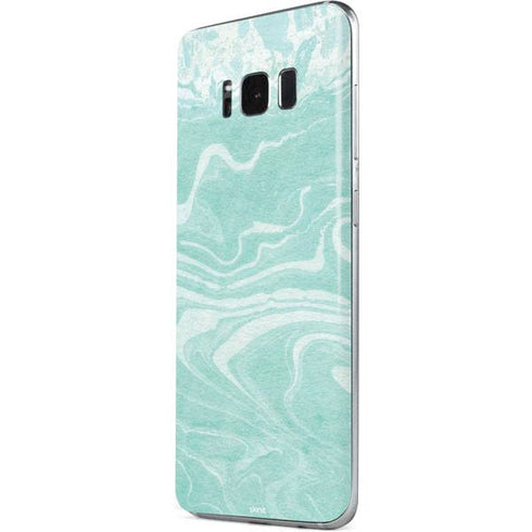Mint Marbling Galaxy S8 Plus Skin