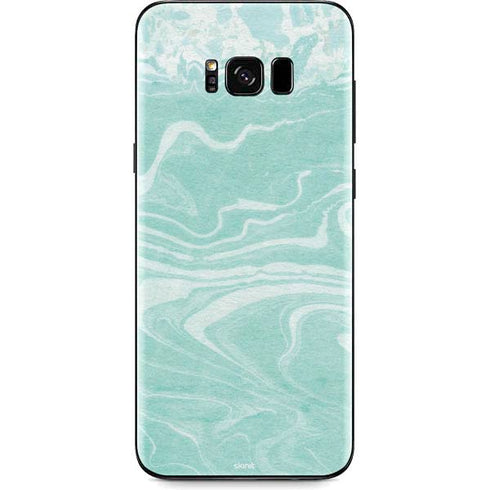 Mint Marbling Galaxy S8 Skin