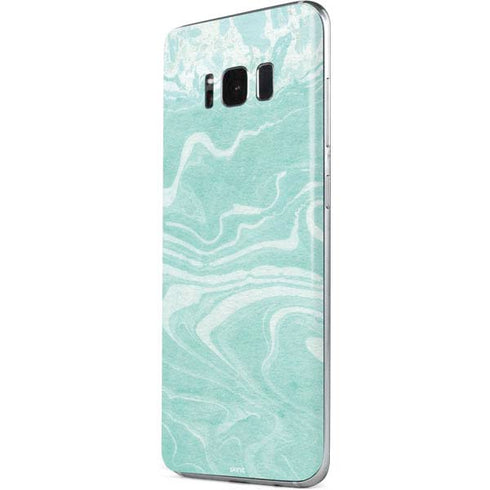 Mint Marbling Galaxy S8 Skin
