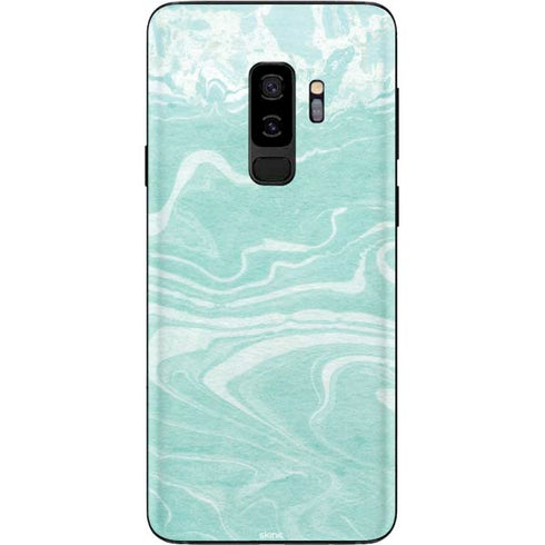 Mint Marbling Galaxy S9 Plus Skin