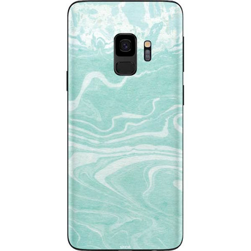 Mint Marbling Galaxy S9 Skin