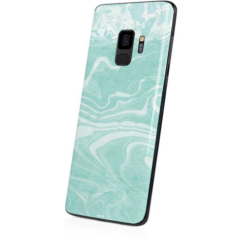 Mint Marbling Galaxy S9 Skin
