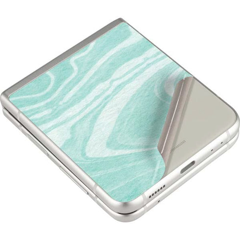 Mint Marbling Galaxy Z Flip3 5G Skin