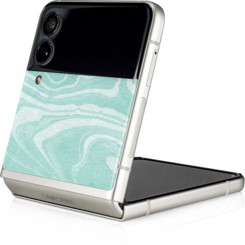 Mint Marbling Galaxy Z Flip3 5G Skin