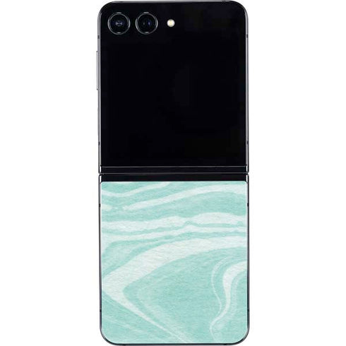 Mint Marbling Galaxy Z Flip5 5G Skin