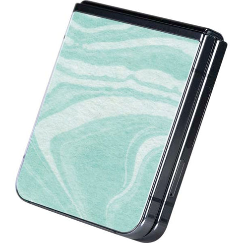 Mint Marbling Galaxy Z Flip5 5G Skin