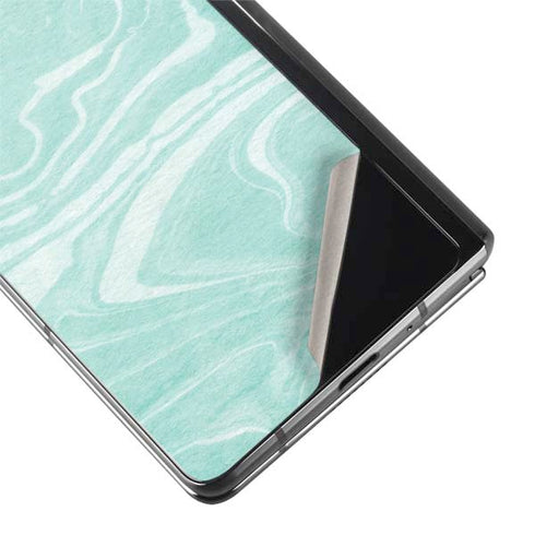 Mint Marbling Galaxy Z Fold2 5G Skin