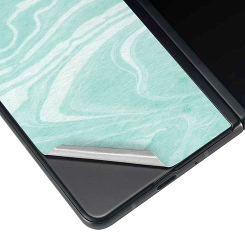 Mint Marbling Galaxy Z Fold4 5G Skin