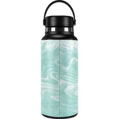 Mint Marbling Hydro Flask 32oz Wide Mouth Skin