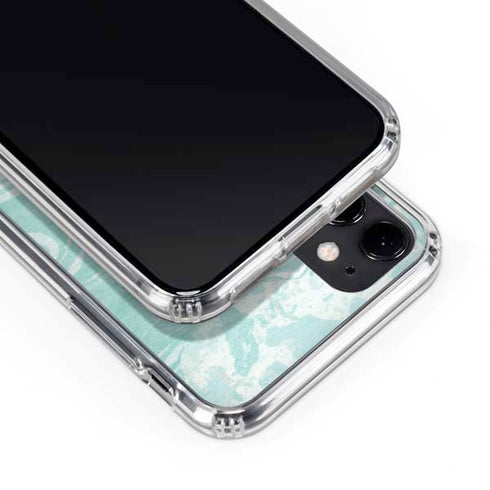Mint Marbling iPhone 11 Clear Case