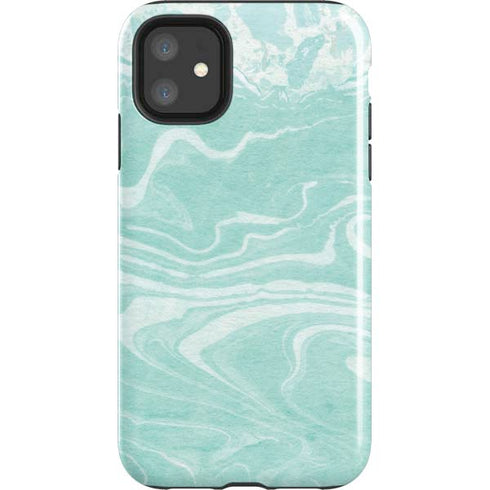 Mint Marbling iPhone 11 Impact Case
