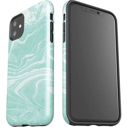 Mint Marbling iPhone 11 Impact Case