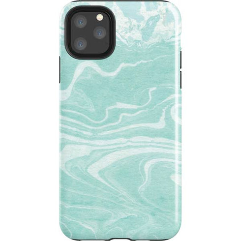 Mint Marbling iPhone 11 Pro Max Impact Case