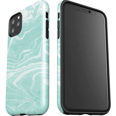 Mint Marbling iPhone 11 Pro Max Impact Case