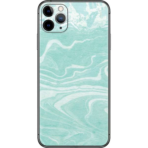 Mint Marbling iPhone 11 Pro Max Skin
