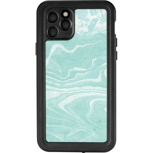 Mint Marbling iPhone 11 Pro Waterproof Case
